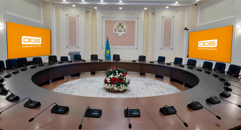 Монтаж видеостены - Дворец языков